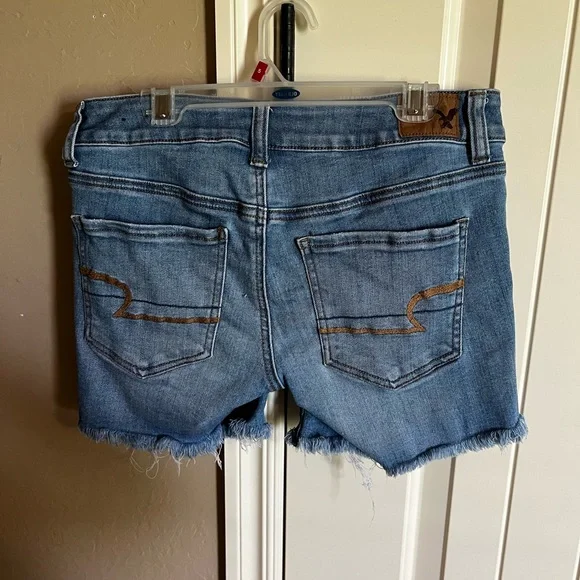 Denim Blue and Light Wash Jean Shorts - Picture 3 of 5